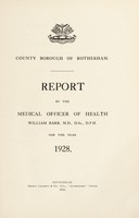 view [Report 1928] / Medical Officer of Health, Rotherham County Borough.