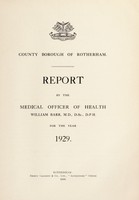 view [Report 1929] / Medical Officer of Health, Rotherham County Borough.