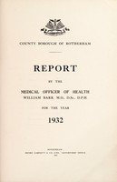 view [Report 1932] / Medical Officer of Health, Rotherham County Borough.