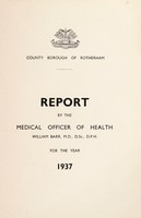 view [Report 1937] / Medical Officer of Health, Rotherham County Borough.