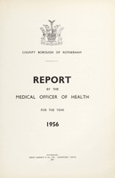 view [Report 1956] / Medical Officer of Health, Rotherham County Borough.