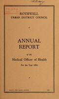 view [Report 1954] / Medical Officer of Health, Rothwell (Northamptonshire) U.D.C.