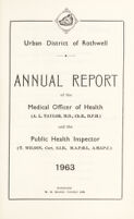 view [Report 1963] / Medical Officer of Health, Rothwell (Yorkshire) U.D.C.