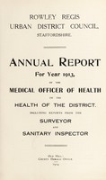 view [Report 1913] / Medical Officer of Health, Rowley Regis Local Board / U.D.C.