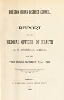 view [Report 1900] / Medical Officer of Health, Royston (Yorkshire) U.D.C.