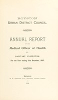 view [Report 1937] / Medical Officer of Health, Royston (Yorkshire) U.D.C.