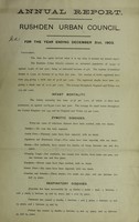 view [Report 1903] / Medical Officer of Health, Rushden U.D.C.