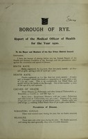 view [Report 1920] / Medical Officer of Health, Rye Borough.