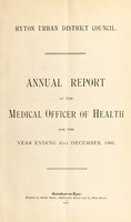 view [Report 1903] / Medical Officer of Health, Ryton U.D.C.