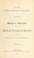 view [Report 1904] / Medical Officer of Health, Ryton U.D.C.