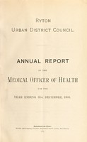 view [Report 1905] / Medical Officer of Health, Ryton U.D.C.