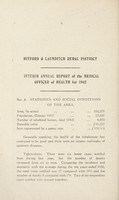 view [Report 1942] / Medical Officer of Health, Mitford & Launditch R.D.C.