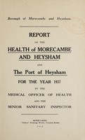 view [Report 1937] / Medical Officer of Health, Morecambe & Heysham Port Health Authority.