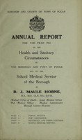 view [Report 1922] / Medical Officer of Health, Poole Borough.