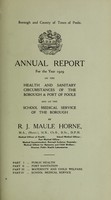 view [Report 1929] / Medical Officer of Health, Poole Borough.