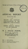 view [Report 1932] / Medical Officer of Health, Poole Borough.