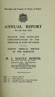 view [Report 1935] / Medical Officer of Health, Poole Borough.