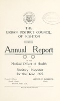 view [Report 1925] / Medical Officer of Health, Rishton U.D.C.