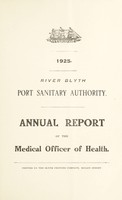 view [Report 1925] / Medical Officer of Health, River Blyth Port Health Authority.