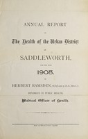 view [Report 1908] / Medical Officer of Health, Saddleworth U.D.C.