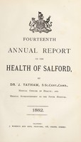 view [Report 1882] / Medical Officer of Health, Salford County Borough.