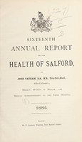 view [Report 1884] / Medical Officer of Health, Salford County Borough.