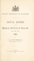 view [Report 1905] / Medical Officer of Health, Salford County Borough.