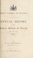 view [Report 1915] / Medical Officer of Health, Salford County Borough.