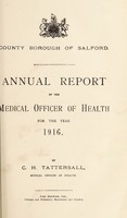 view [Report 1916] / Medical Officer of Health, Salford County Borough.