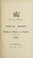 view [Report 1930] / Medical Officer of Health, Salford County Borough.