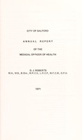 view [Report 1971] / Medical Officer of Health, Salford County Borough.