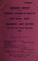 view [Report 1941] / Medical Officer of Health, Salisbury & Wilton R.D.C.