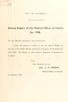 view [Report 1948] / Medical Officer of Health, Salisbury (New Sarum) City.