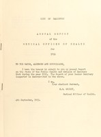 view [Report 1952] / Medical Officer of Health, Salisbury (New Sarum) City.