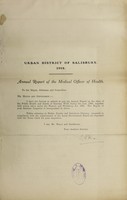view [Report 1908] / Medical Officer of Health, Salisbury U.D.C.