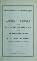 view [Report 1904] / Medical Officer of Health, Sandbach U.D.C.