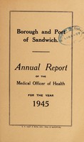 view [Report 1945] / Medical Officer of Health, Sandwich Borough & Port.