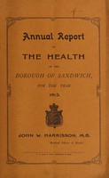 view [Report 1913] / Medical Officer of Health, Sandwich Borough.