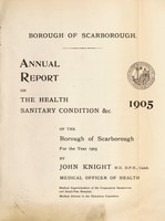 view [Report 1905] / Medical Officer of Health, Scarborough Borough.