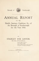 view [Report 1924] / Medical Officer of Health, Scarborough Borough.