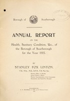 view [Report 1925] / Medical Officer of Health, Scarborough Borough.