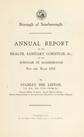 view [Report 1927] / Medical Officer of Health, Scarborough Borough.