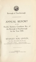 view [Report 1928] / Medical Officer of Health, Scarborough Borough.