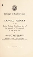 view [Report 1931] / Medical Officer of Health, Scarborough Borough.