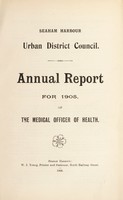 view [Report 1905] / Medical Officer of Health, Seaham Harbour U.D.C.