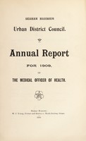 view [Report 1909] / Medical Officer of Health, Seaham Harbour U.D.C.