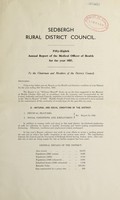 view [Report 1937] / Medical Officer of Health, Sedbergh R.D.C.