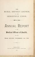 view [Report 1913] / Medical Officer of Health, Sedgefield (Union) R.D.C.