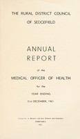 view [Report 1961] / Medical Officer of Health, Sedgefield (Union) R.D.C.