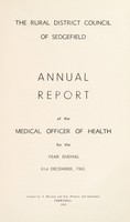 view [Report 1962] / Medical Officer of Health, Sedgefield (Union) R.D.C.